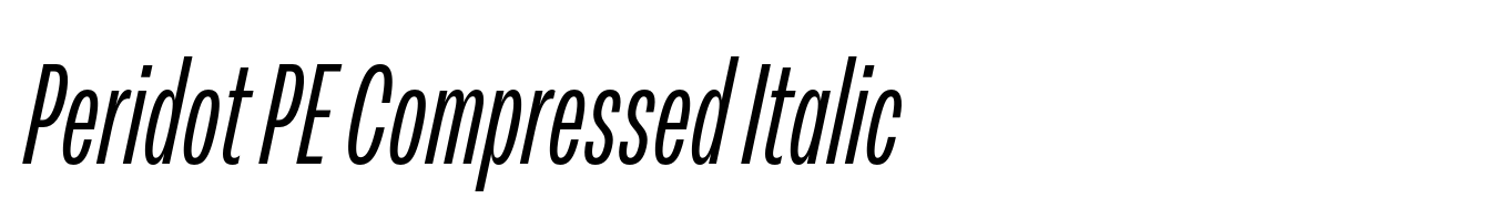 Peridot PE Compressed Italic